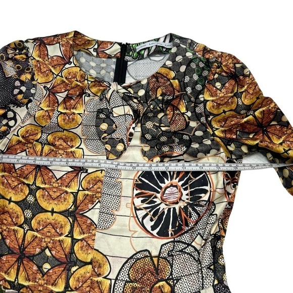 & Other Stories African Mood Dress Multicolour A-Line 3/4 Sleeve Size Small - 6 - Picture 14 of 15